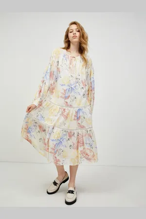 VERO MODA Krémové květované šaty Sally