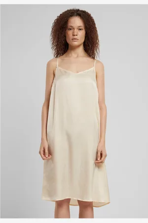 Urban classics Dámská noční košile Viscose Satin - smetanová