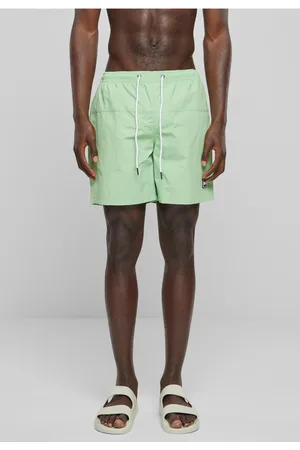 Urban classics Pánské plavky Block Swim Shorts - zelené