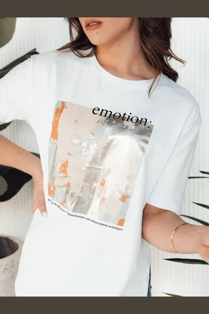 D-Street T-shirt damski EMLOT biały