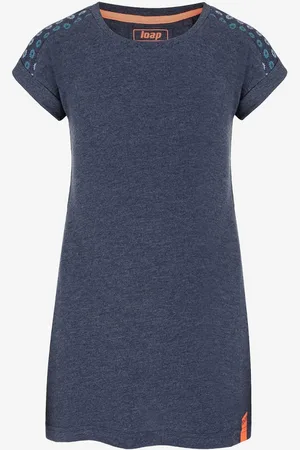 LOAP Tmavě modré holčičí žíhané šaty Besu - unisex
