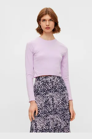 Pieces® Světle fialový crop top Maddi - Dámské