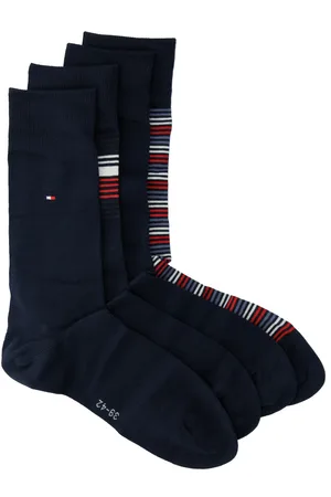 Tommy Hilfiger Socks - TH MEN SOCK 4P TIN GIFTBOX STRIPE blue