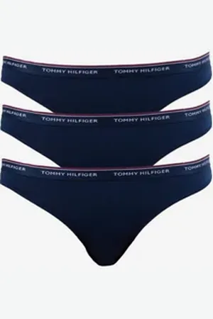 Tommy Hilfiger Sada tří dámských kalhotek v tmavě modré barvě Underwear