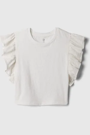 GAP Dětský crop top s volánky - Holky