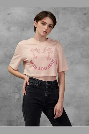 Diesel Meruňkové dámské cropped tričko - Dámské