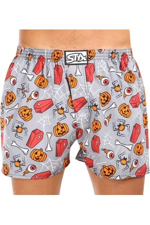 STYX Pánské trenky art klasická guma nadrozměr Halloween rakve