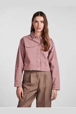 Pieces® Starorůžová dámská džínová bunda Tessie - Dámské