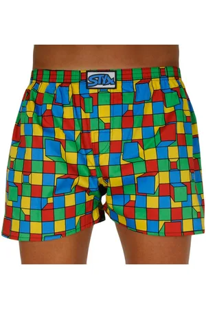 STYX Pánské šortky art classic guma oversize kostky (E959)