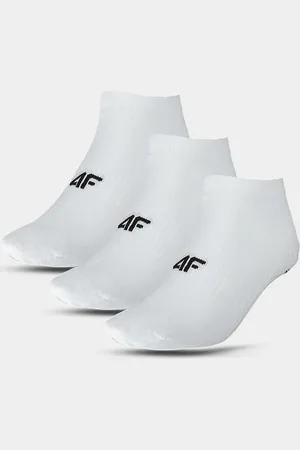 4F Dámské kotníkové ponožky casual (5pack) - bílé