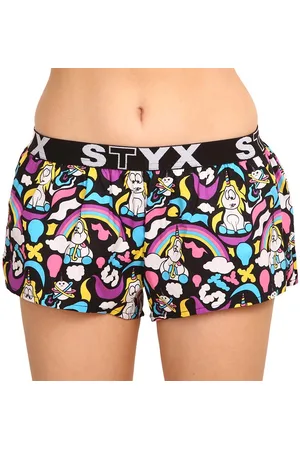 STYX Dámské trenky art sportovní guma unicorn