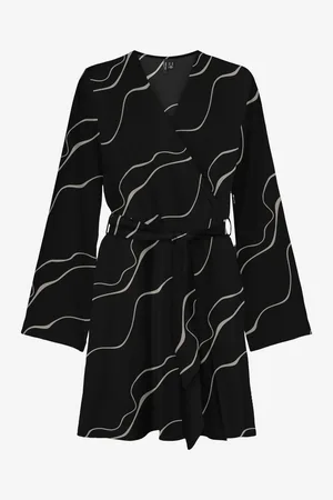 VERO MODA Černé dámské vzorované šaty Merle - Dámské