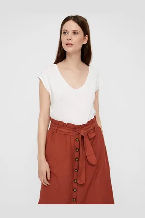Pieces® Bílé basic tričko Kamala - Dámské