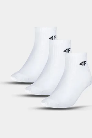 4F Dětské ponožky casual nad kotník (3pack) - multibarevné
