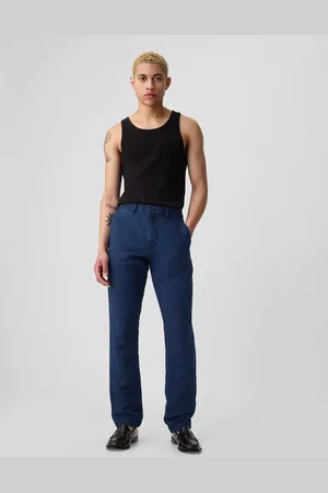 GAP Lněné kalhoty Slim - Pánské