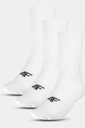 4F Dětské unisex ponožky (3pack) - bílé