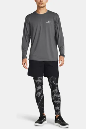 Under Armour Legíny UA HG IsoChill Prtd Leggings-BLK - Pánské