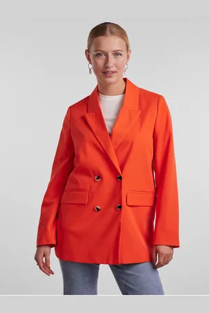 Pieces® Oranžové dámské oversize sako Thelma - Dámské