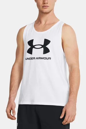 Under Armour Tílko UA SPORTSTYLE LOGO TANK-WHT - Pánské