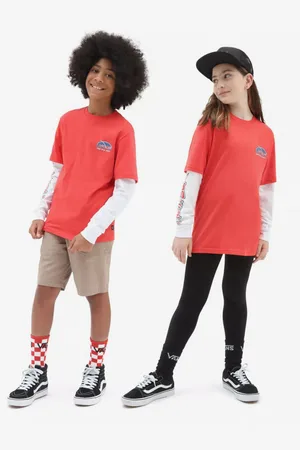 Vans Bílo-červené dětské tričko - Kluci