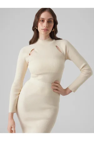 VERO MODA Krémový dámský svetr Karis - Dámské