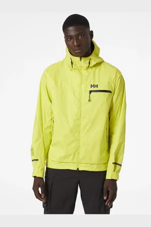 Helly Hansen Světle zelená pánská voděodolná lehká bunda s kapucí - Pánské