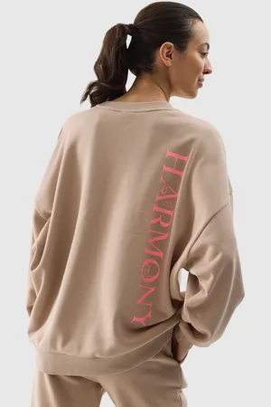 4F Dámská oversize mikina - béžová