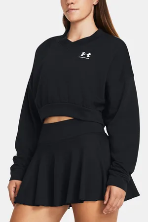 Under Armour Mikina UA Rival Terry OS Crop Crw-BLK - Dámské