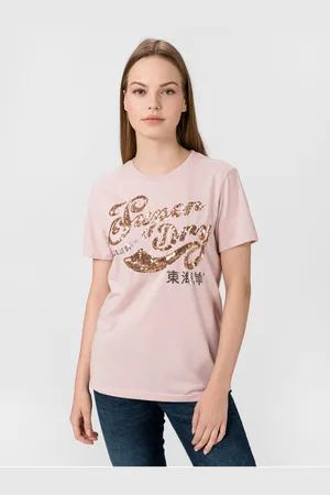 Superdry Script Sequin Triko - Dámské