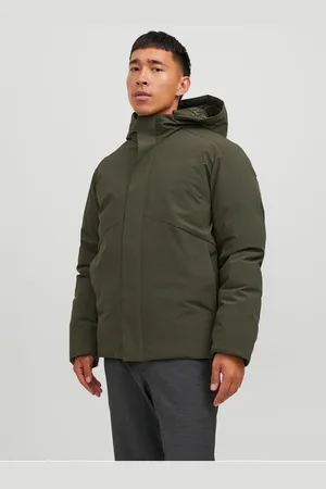 JACK & JONES Khaki pánská zimní bunda Keen - Pánské