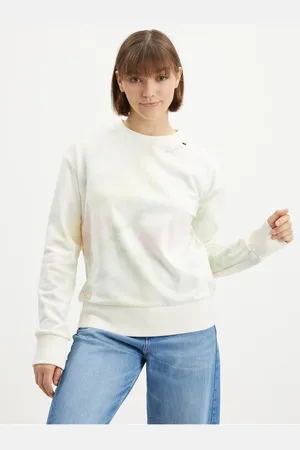 Ragwear Krémová dámská vzorovaná mikina Delain Ombre - Dámské