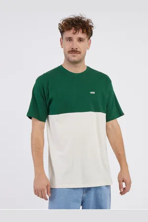 Vans Bílo-zelené pánské tričko Colorblock - Pánské