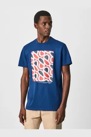 Pepe Jeans Tmavě modré pánské tričko Agin - Pánské