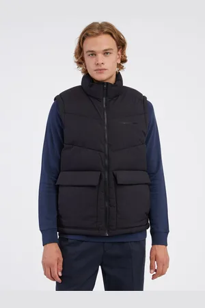 JACK & JONES Černá pánská prošívaná vesta Vester - Pánské