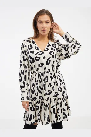 VERO MODA Černo-bílé dámské vzorované šaty Harlem - Dámské