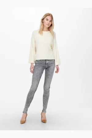 ONLY Šedé dámské skinny fit džíny - Dámské