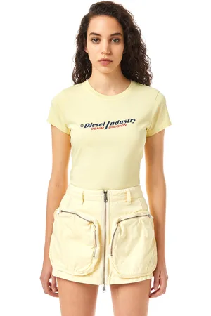 Diesel T-shirt - T-SLI-IND T-SHIRT yellow