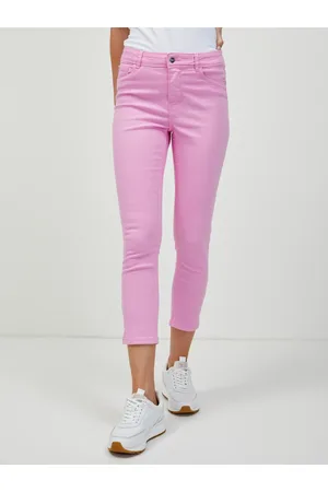 ORSAY Růžové zkrácené slim fit džíny - Dámské