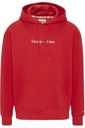 Tommy Hilfiger Tommy Jeans Sweatshirt - TJM REG LINEAR HOODI red