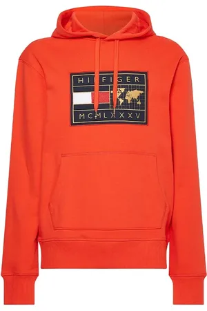 Tommy Hilfiger Sweatshirt - ICON EARTH BADGE HOODIE orange