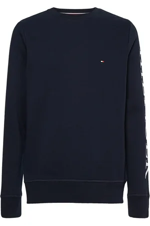 Tommy Hilfiger Sweatshirt - HILFIGER LOGO ON SLEEVE CREWNECK blue