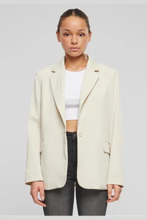 Urban classics Dámský Basic Blazer smetanový