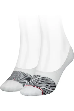 Tommy Hilfiger Socks - TH WOMEN FOOTIE 2P REFINED BIAS white