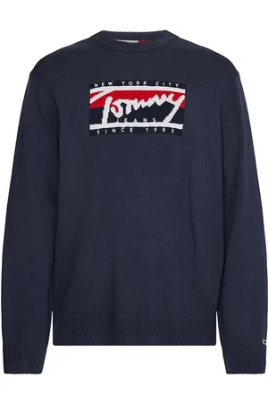 Tommy Hilfiger Tommy Jeans Sweater - TJM TOMMY GRAPHIC FLAG SWEATER blue
