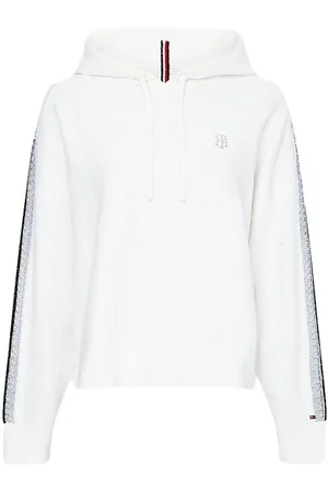 Tommy Hilfiger Sweater - TH FLEX RELAXED HOODIE SWEATER white