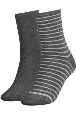 Tommy Hilfiger Socks - TH WOMEN SMALL STRIPE 2P grey