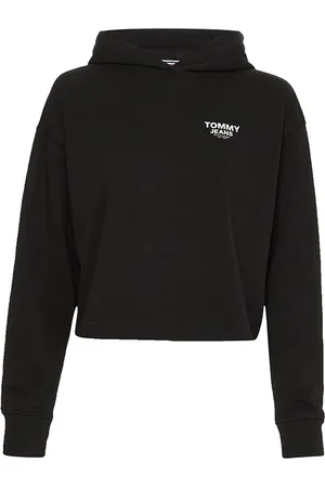 Tommy Hilfiger Tommy Jeans Sweatshirt - TJW BXY CROP TAPING HOODIE black