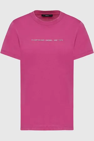 Diesel T-shirt - TSILYCOPY TSHIRT dark pink