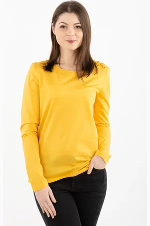 Tommy Hilfiger T-Shirt - KRISTIE C-NK TOP LS yellow