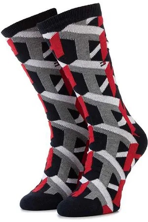 Tommy Hilfiger Socks - TH MEN SOCK 1P 3D TH Grey